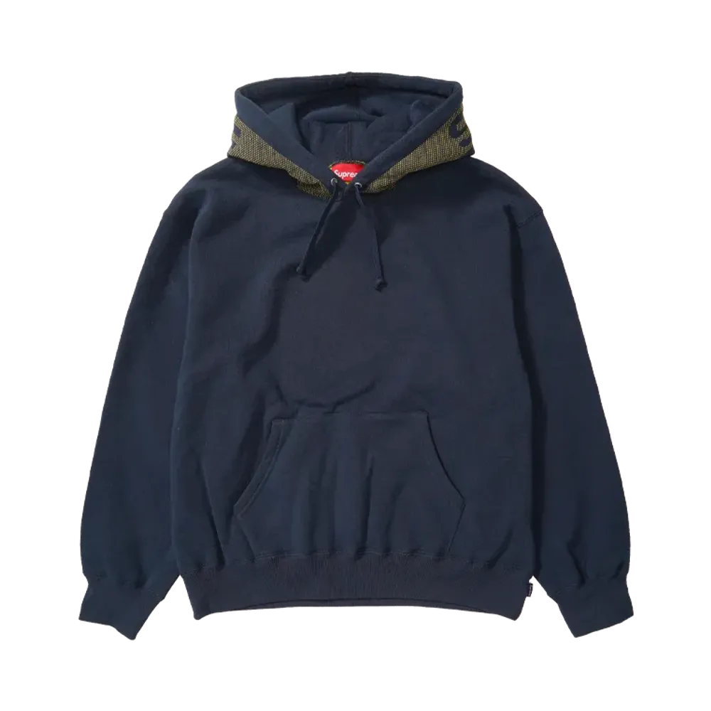 Supreme Jacquard Stripe Hooded Sweatshirt "Navy"