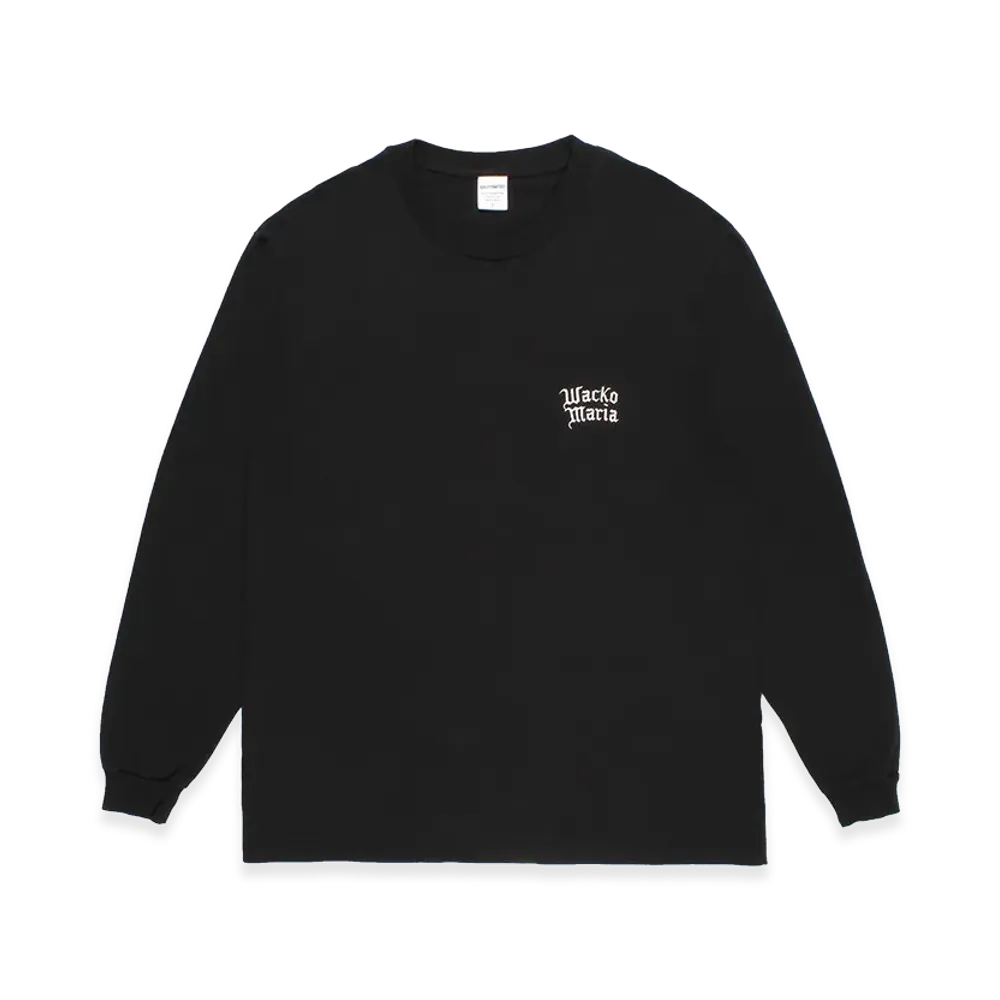 WACKO MARIA Washed Heavy Weight Long Sleeve T-Shirt "Black"