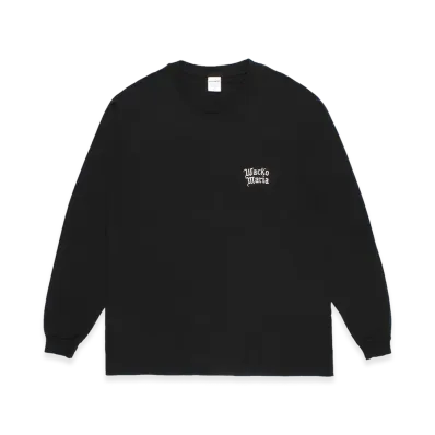 WACKO MARIA Washed Heavy Weight Long Sleeve T-Shirt "Black"