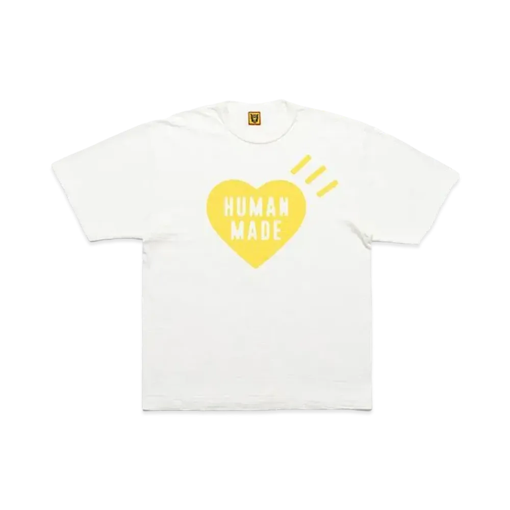 HUMAN MADE Heart T-Shirt Shinsaibashi Parco Store Limited "White/Yellow"