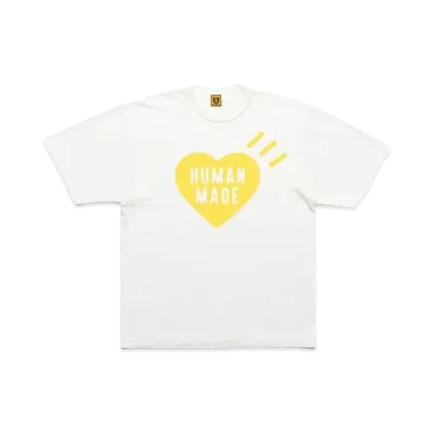 HUMAN MADE Heart T-Shirt Shinsaibashi Parco Store Limited "White/Yellow"