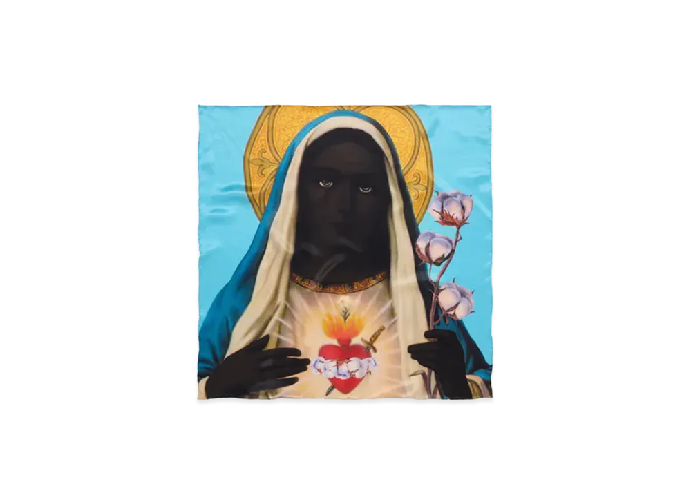 DENIM TEARS Black Mary Silk Bandana "Multi"