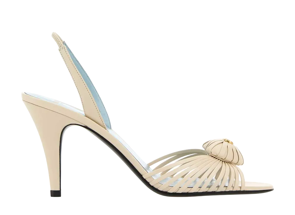 Valentino Garavani Women's Ivory Leather Royal Sandals "White"
