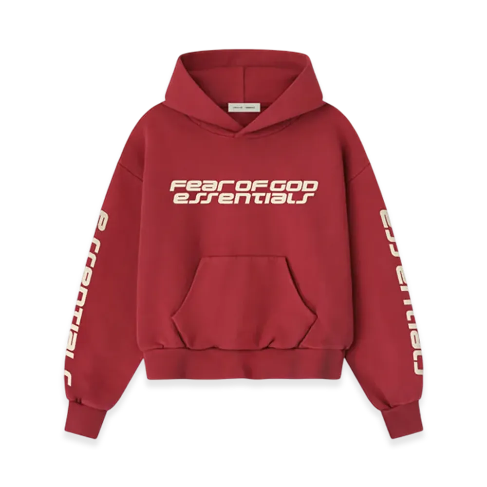 FEAR OF GOD ESSENTIALS Women's Classic Hoodie "Crimson"