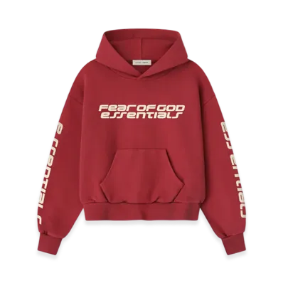 FEAR OF GOD ESSENTIALS Women's Classic Hoodie "Crimson"