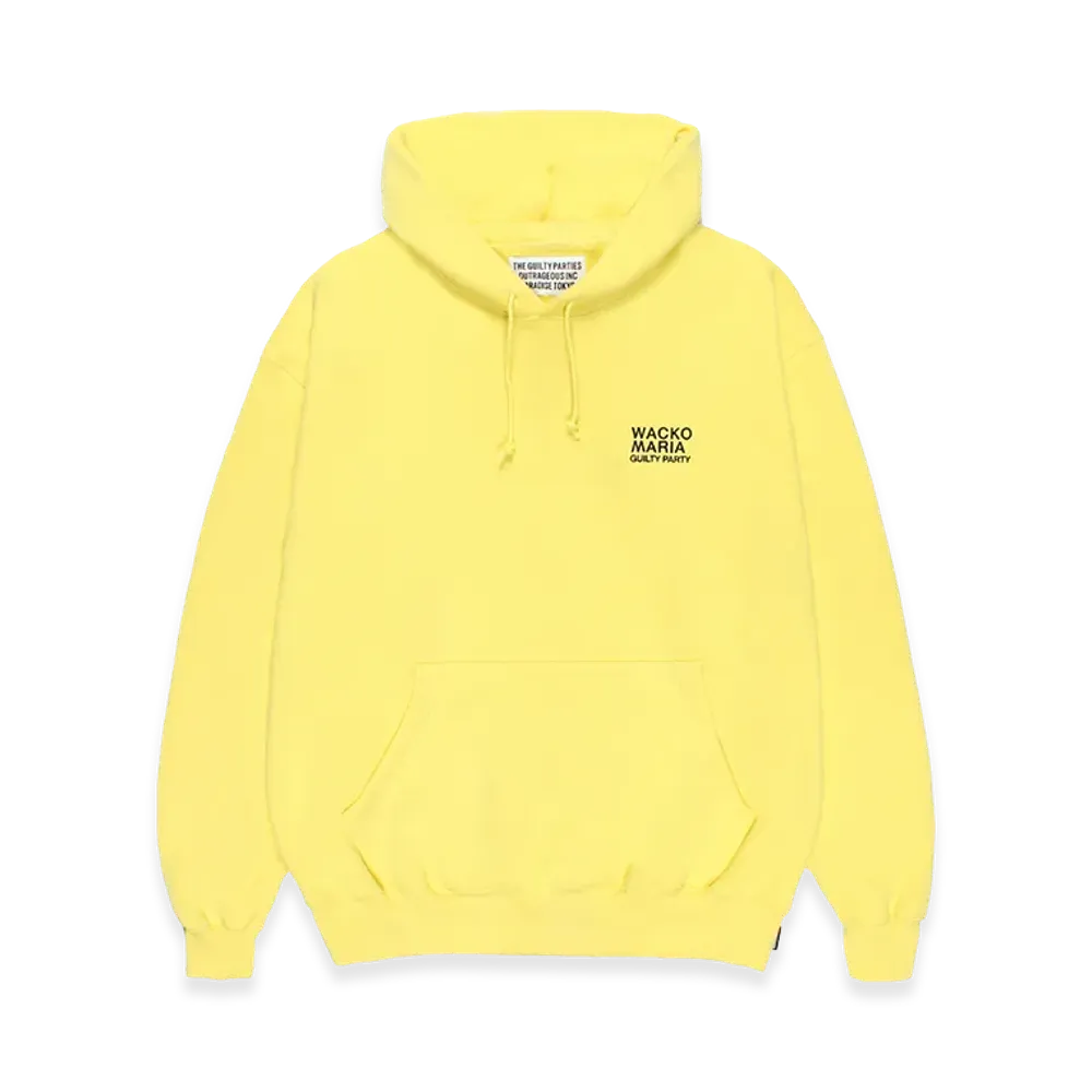WACKO MARIA Middle Weight Hooded Sweat Shirt "Yellow"