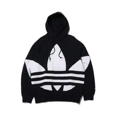 ADIDAS BIG TREFOIL HOODIE "Black"