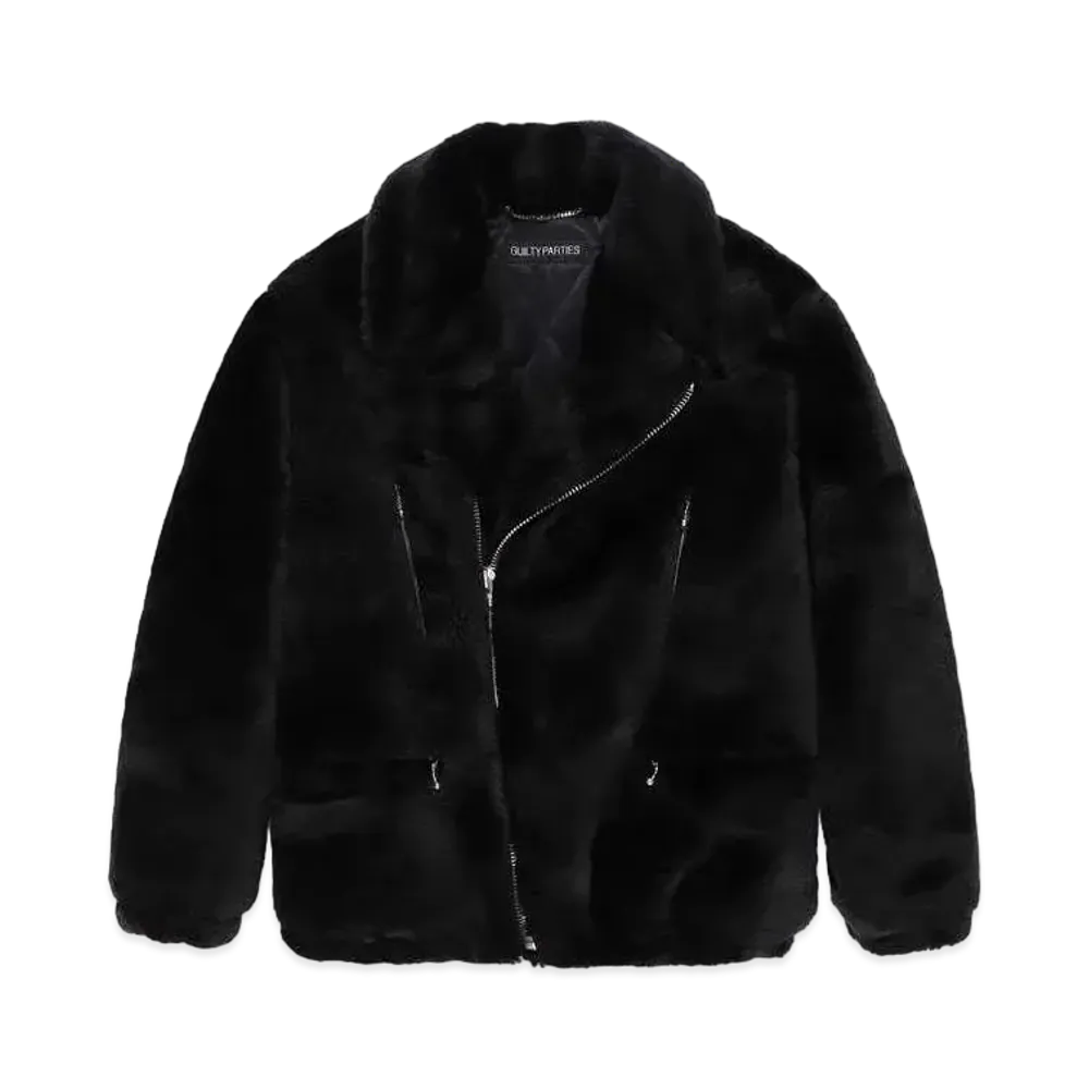 WACKO MARIA Fur Double Riders Jacket "Black"