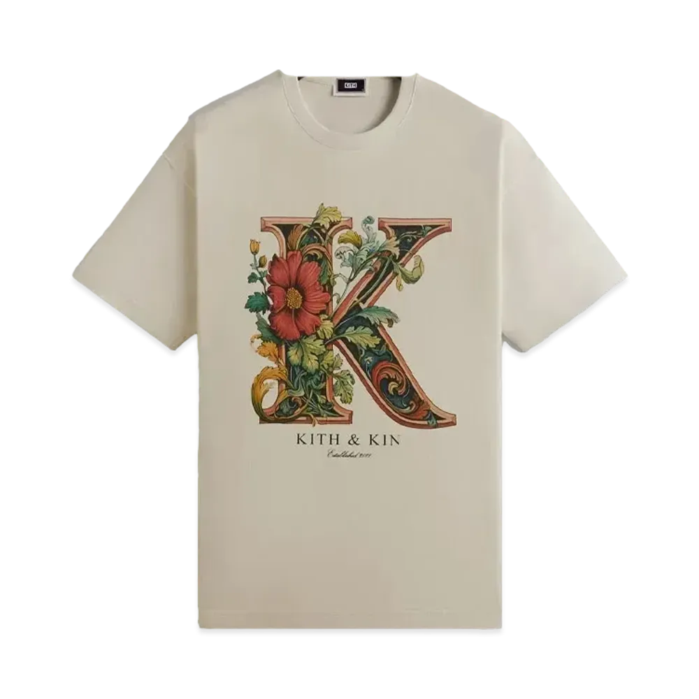 Kith Floral K Vintage Tee "Sandrift"