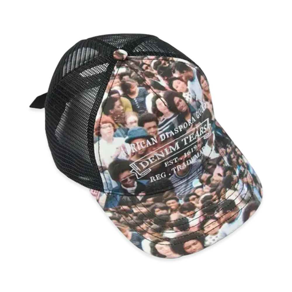 DENIM TEARS Harlem Festival ADG Stamp Cap "Multi"
