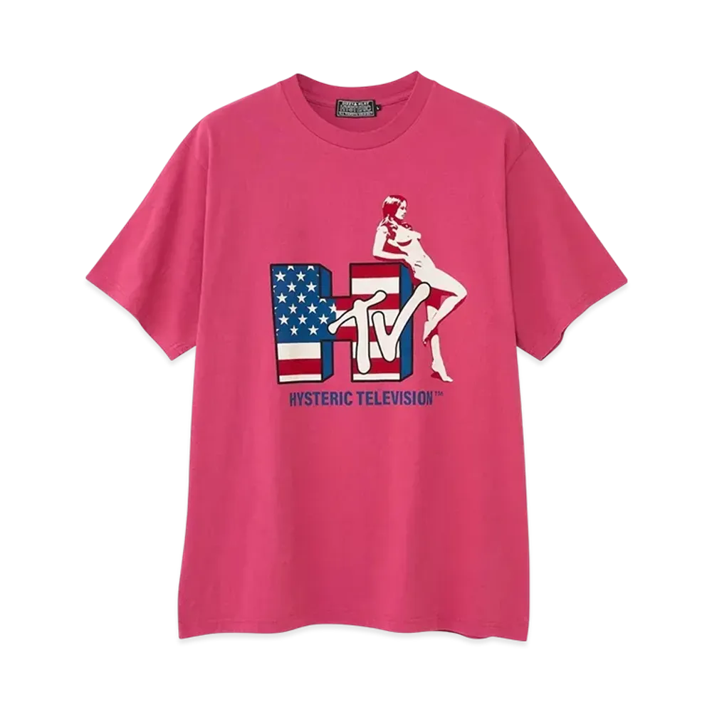 HYSTERIC GLAMOUR Hysteric Television T-Shirt "Pink"
