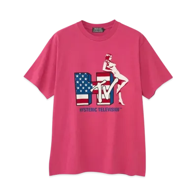 HYSTERIC GLAMOUR Hysteric Television T-Shirt "Pink"