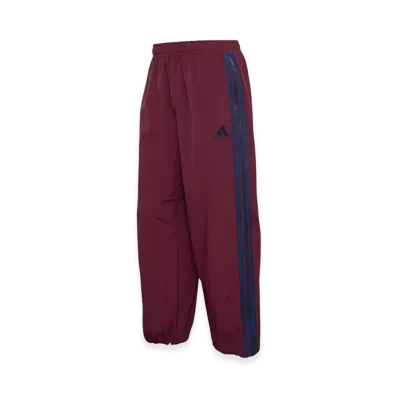 adidas Stadium Light Twill Loose Fit Straight Leg Pants "Maroon/Dark Blue"