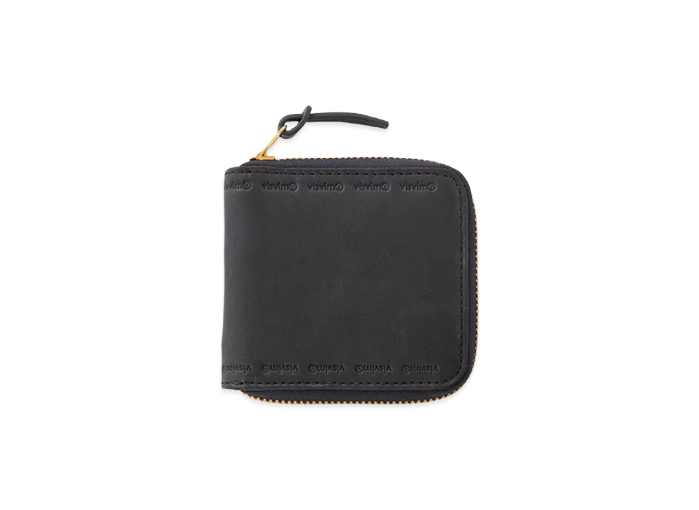 visvim Leather Bi-Fold "Navy"