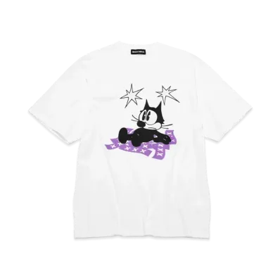 GOD SELECTION XXX x FELIX THE CAT T-SHIRT GX-A22-FEST-01 "White/Purple"