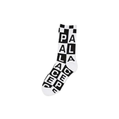 PALACE Check It Sock "Black White"