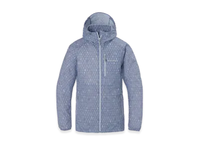 mont-bell Women's Wind Blast Print Parka "Light Blue"