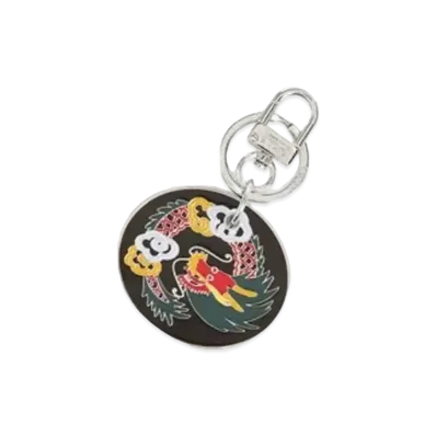 KENZO 'STAMP' Key Ring "Black"