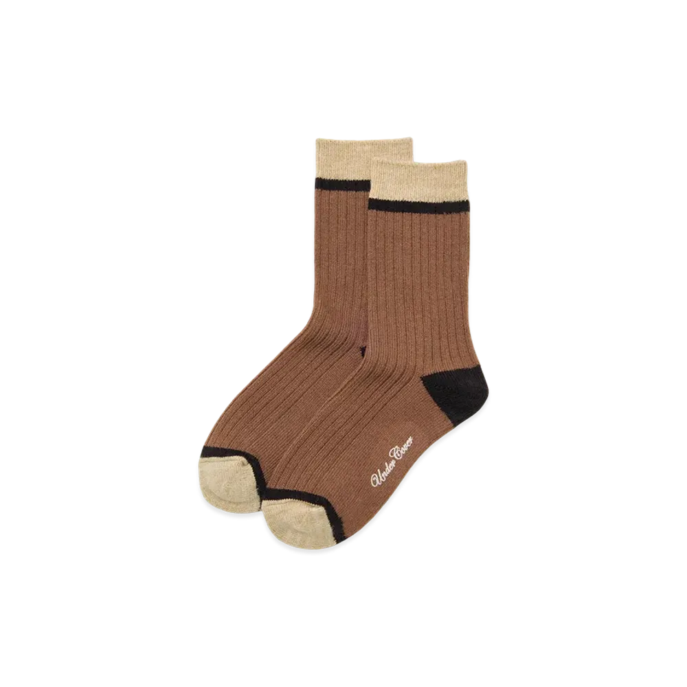 UNDERCOVER Acrylic Ribbed Socks "Brown"