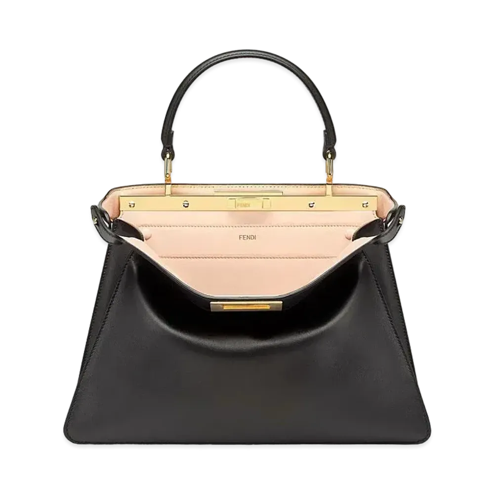 FENDI Peekaboo Iseeu Medium Leather Bag "Rose Black"