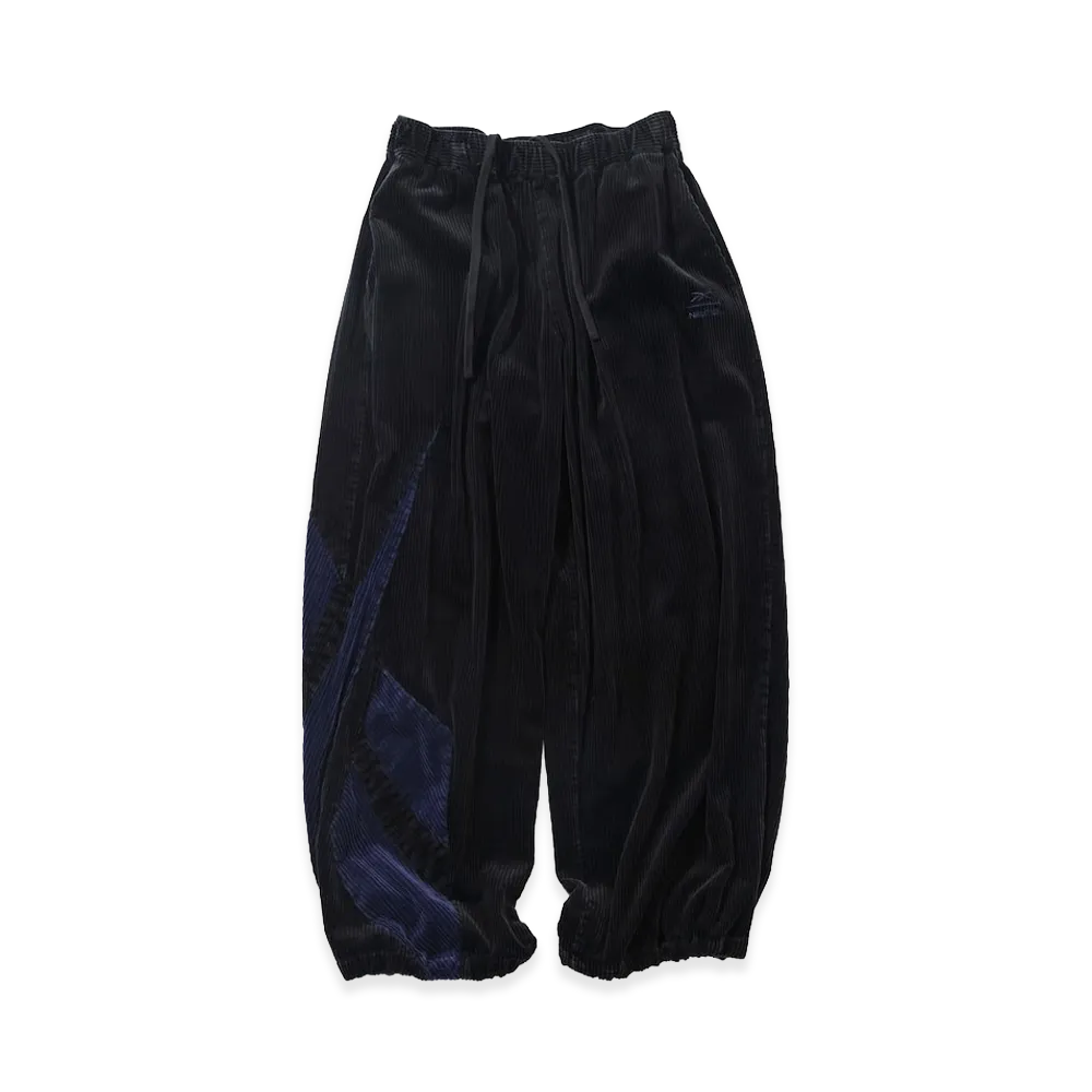 Reebok x NAUTICA Dual Name Wide Fit Corduroy Track Pants "Black/Blue"