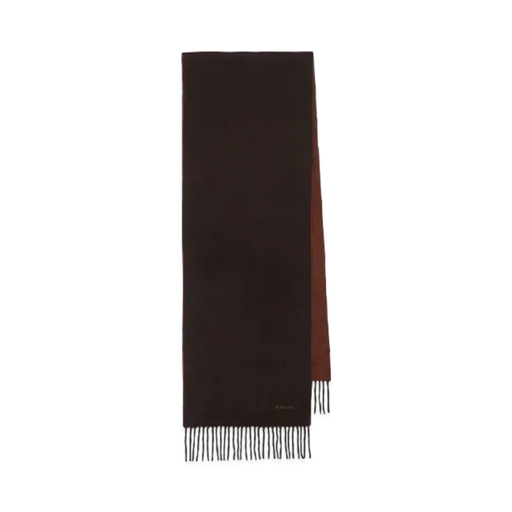 Paul Smith Cashmere Reversible Scarf "DarkBrown"