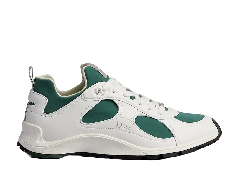 Dior Mile Sneaker Smooth Lambskin and Neoprene "White/Green"