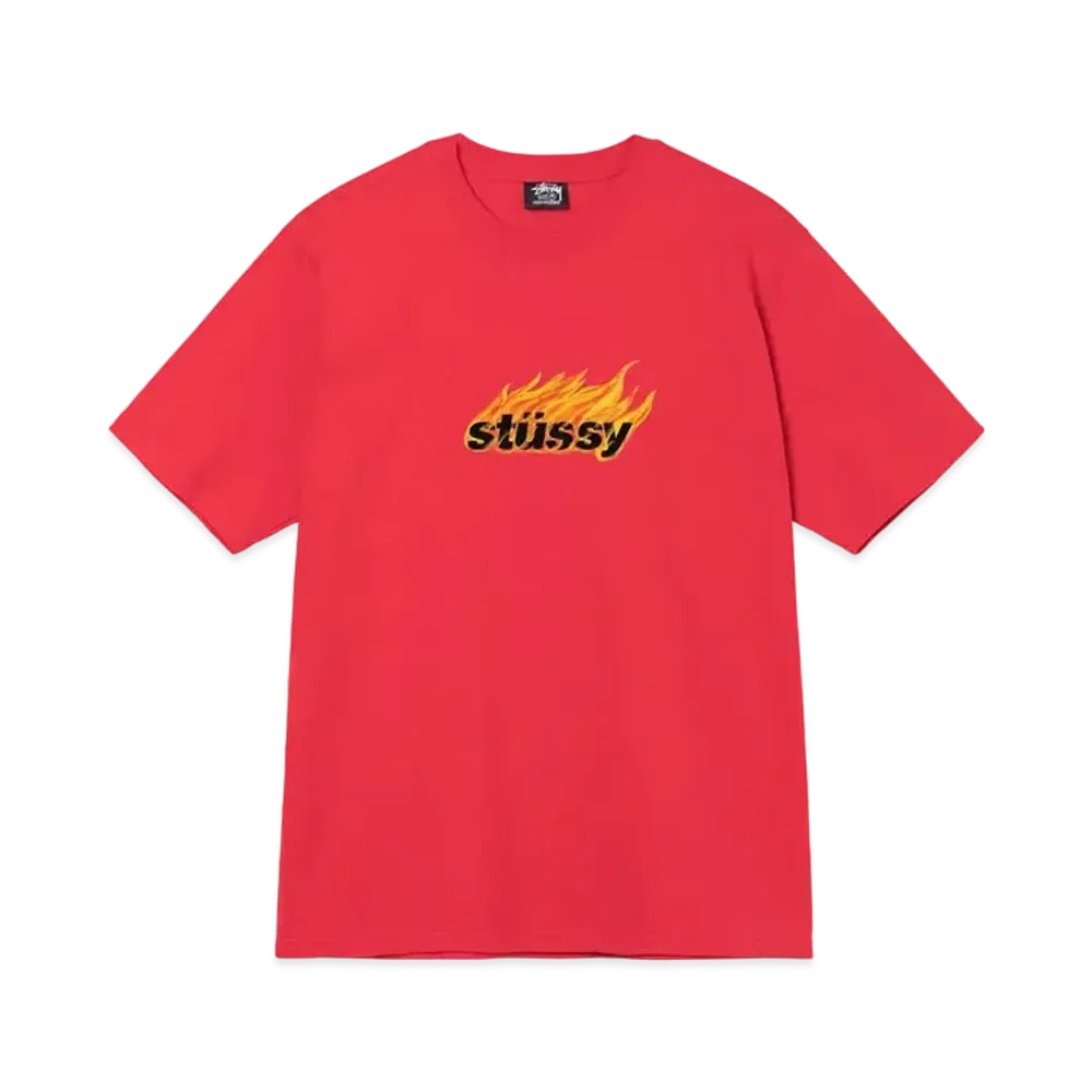 Stussy FLAMES TEE "Red"