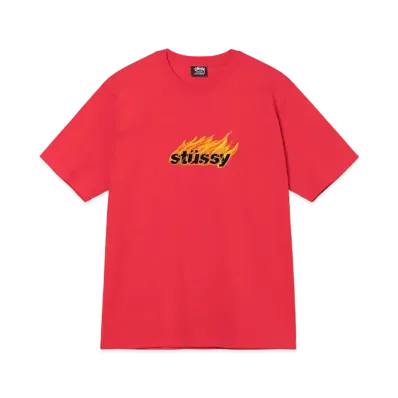 Stussy FLAMES TEE "Red"