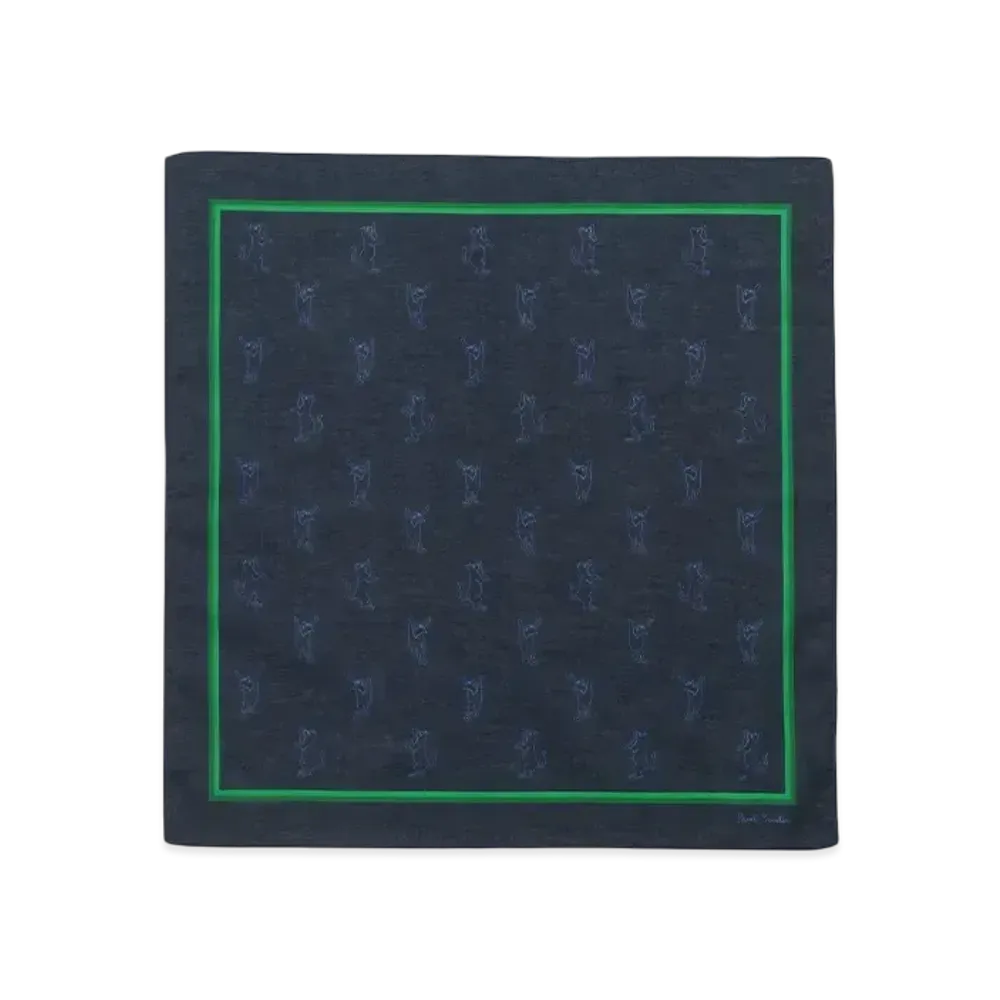 Paul Smith Moving Cat Handkerchief "Navy"