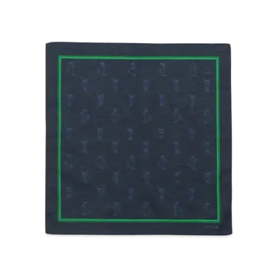 Paul Smith Moving Cat Handkerchief "Navy"