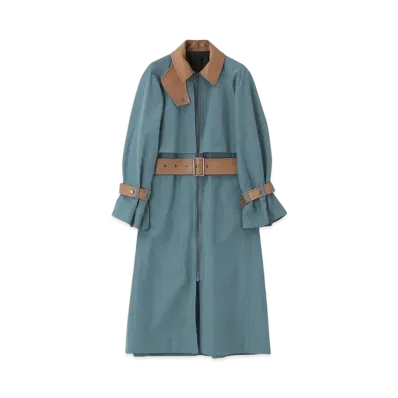 Paul Smith Women's faux leather coat "BlueGreen"