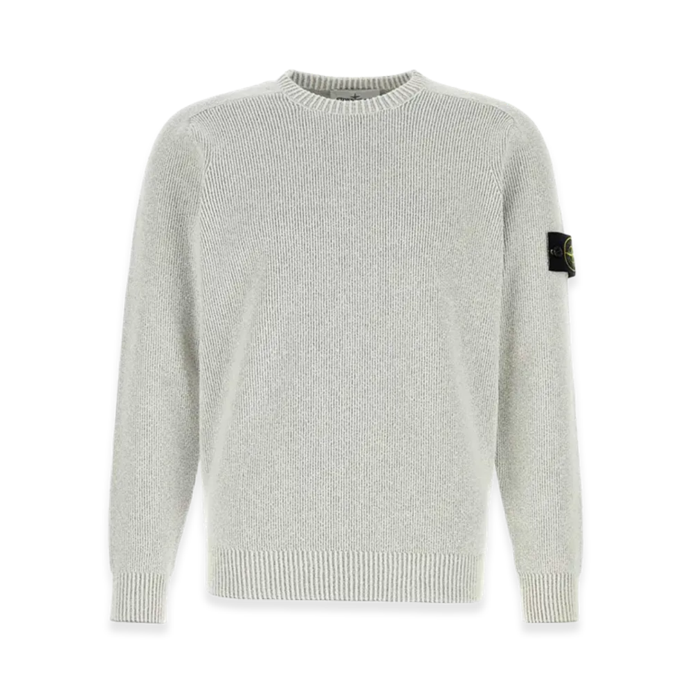 Stone Island Light Grey Cotton Blend Sweater "Gray"