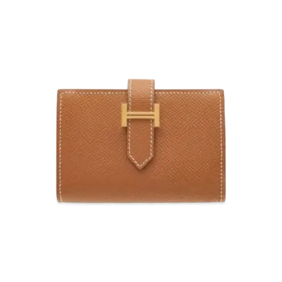 Hermes Bearn Mini Veau Epsom "Gold/Gold"