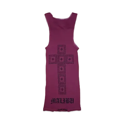 Chrome Hearts Malibu Exclusive Cross Tank Top "Burgundy"