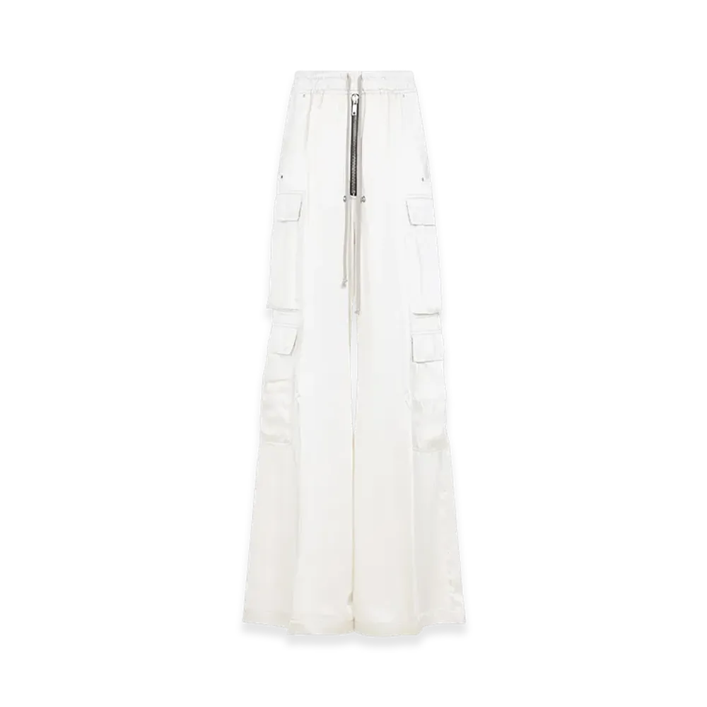 Rick Owens Women's Multi-Pocket Cargo Trousers "White"