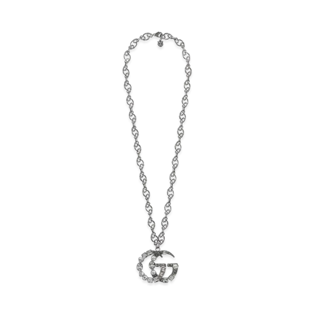 GUCCI Crystal Double G Necklace