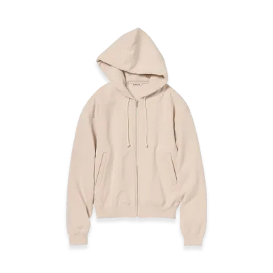 AURALEE Smooth Soft Bd Sweat Zip Parka Woman "Dusty Pink"