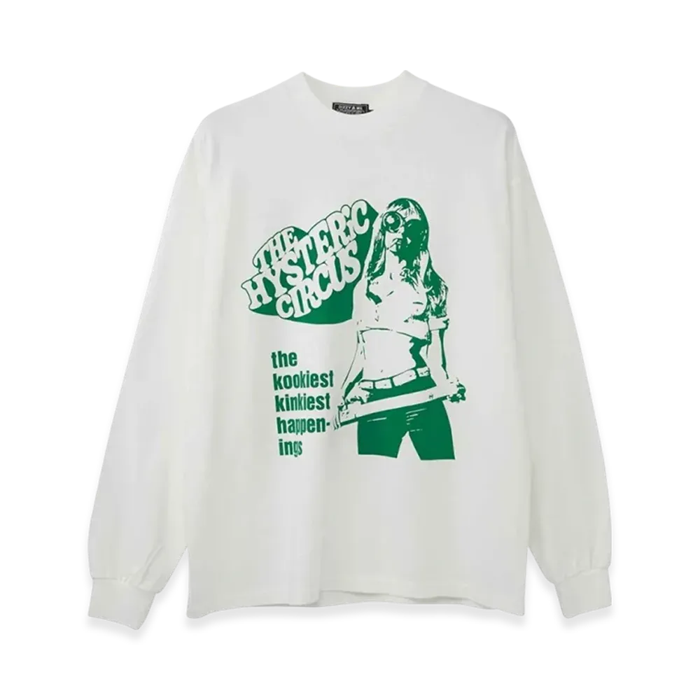 HYSTERIC GLAMOUR Hysteric Circus LS T-Shirt "White"