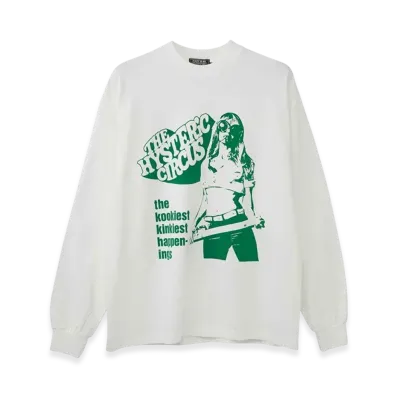 HYSTERIC GLAMOUR Hysteric Circus LS T-Shirt "White"