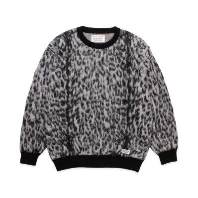 WACKO MARIA Mohair Knit Jacquard Sweater "Pink"