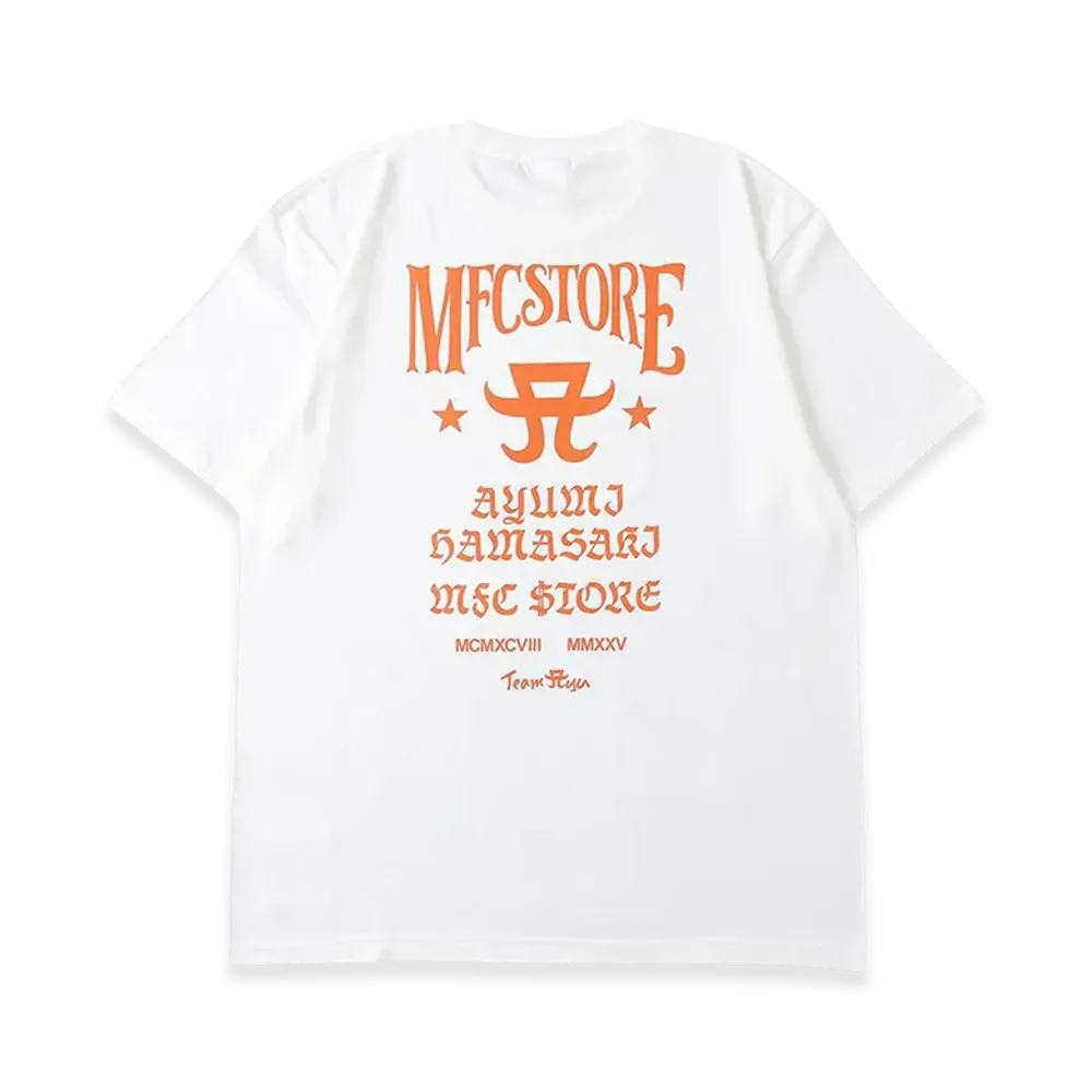 ayumi hamasaki x MFC STORE Ms Logo Tee "White/Orange"