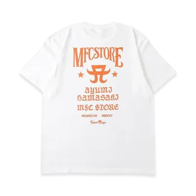 ayumi hamasaki x MFC STORE Ms Logo Tee "White/Orange"