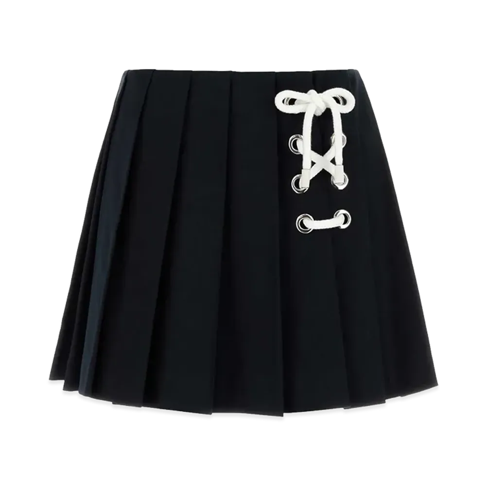 PRADA Women's Drill Mini Skirt "Blue"