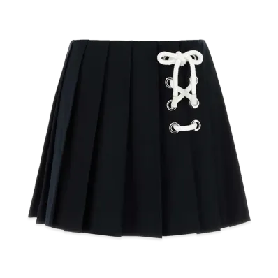 PRADA Women's Drill Mini Skirt "Blue"