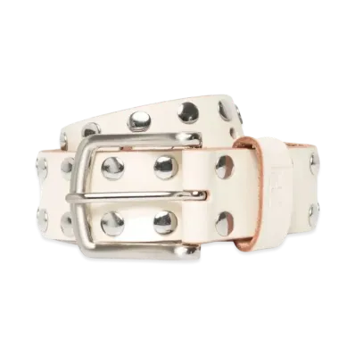 Stussy 8 Ball Studded Belt "Bone"