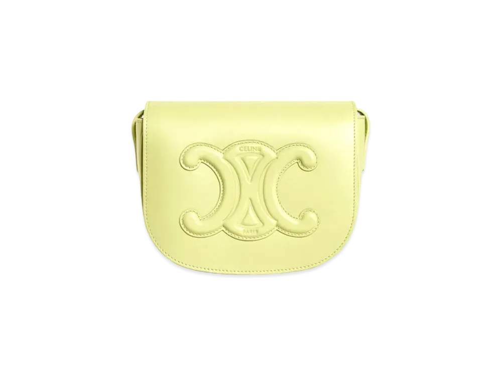 CELINE Folco Cuir Triomphe In Smooth Calfskin "Light Jade"