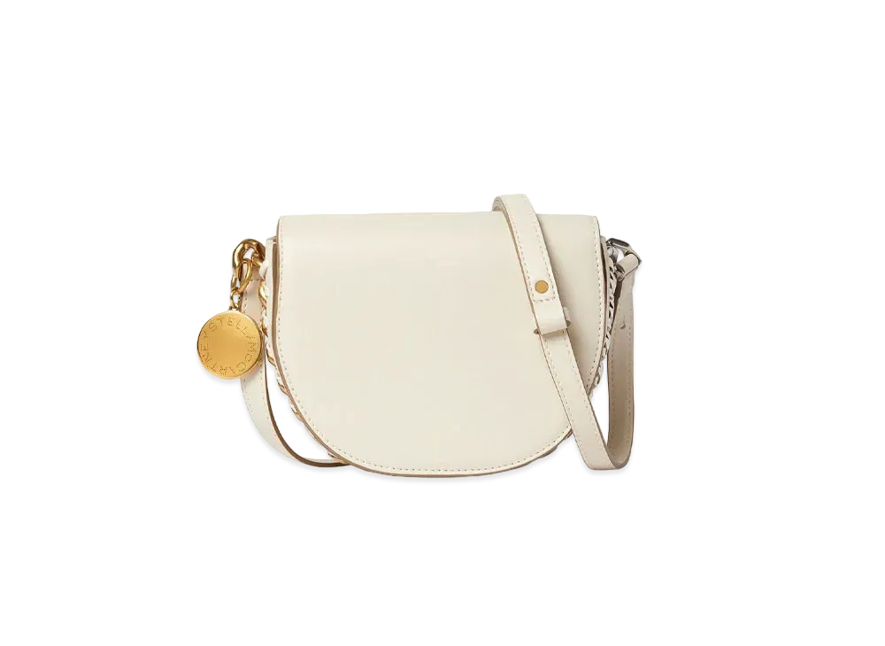 STELLA McCARTNEY Flame Small Flap Shoulder Bag "Pure White"