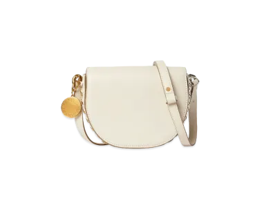 STELLA McCARTNEY Flame Small Flap Shoulder Bag "Pure White"