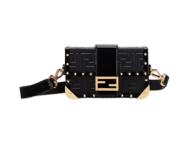 FENDI Baguette Trunk Small Leather Bag "Black"